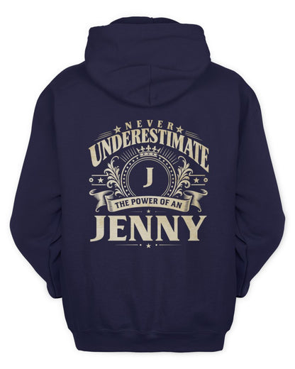 Never Underestimate Your Name Luxury Logo Shirt JENNY M1-63 / Unisex Hoodie / navy