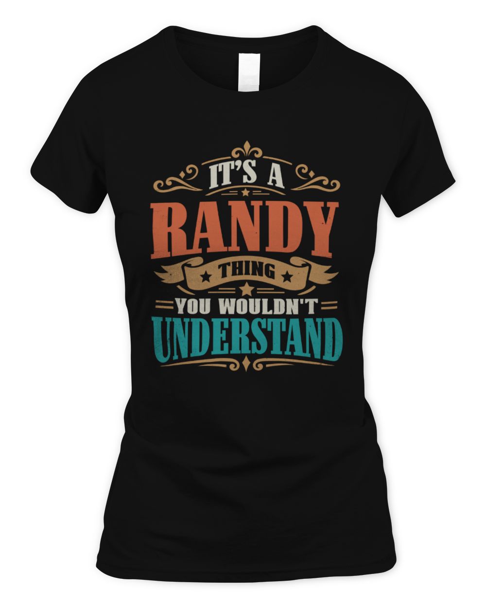 It’s a Name Thing Personalized Retro T-Shirt RANDY M1-47 / Women's Standard T-Shirt / black