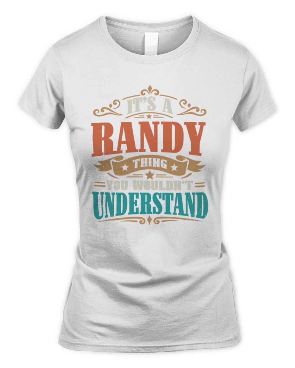 It’s a Name Thing Personalized Retro T-Shirt RANDY M1-47 / Women's Standard T-Shirt / white