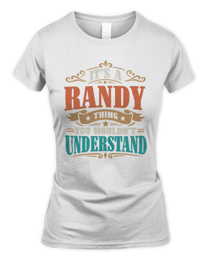 It’s a Name Thing Personalized Retro T-Shirt RANDY M1-47 / Women's Standard T-Shirt / white