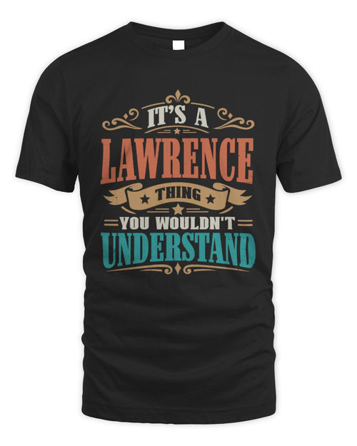 It’s a Name Thing Personalized Retro T-Shirt LAWRENCE M1-47 / Unisex Standard T-Shirt / black