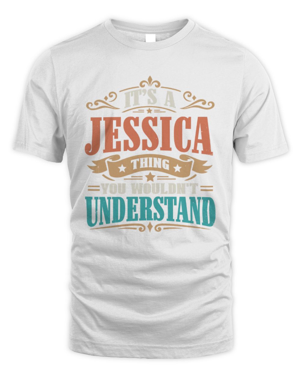 It’s a Name Thing Personalized Retro T-Shirt JESSICA M1-47 / Unisex Standard T-Shirt / white