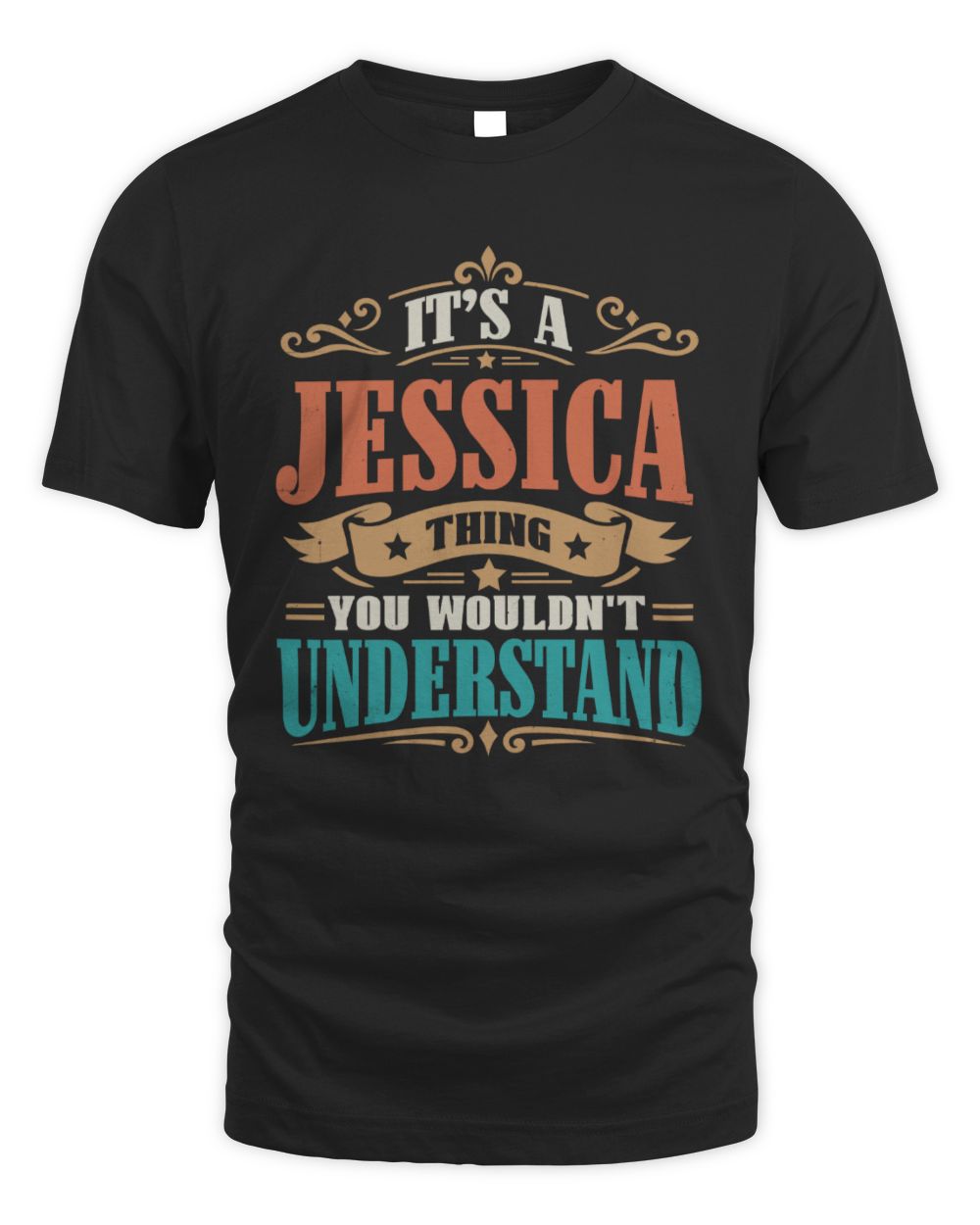 It’s a Name Thing Personalized Retro T-Shirt JESSICA M1-47 / Unisex Standard T-Shirt / black