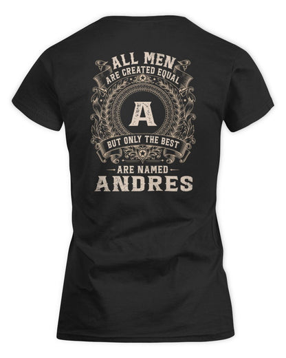 All Men Are Created Equal Cool Logo Shirt ANDRES M1-60 / Women's Standard T-Shirt / black