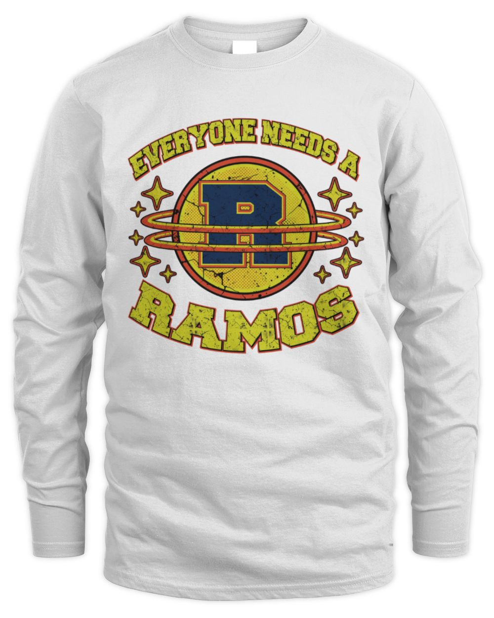 Everyone Needs a Your Name Shirt RAMOS M1-76 / Men's Long Sleeved T-Shirt / white