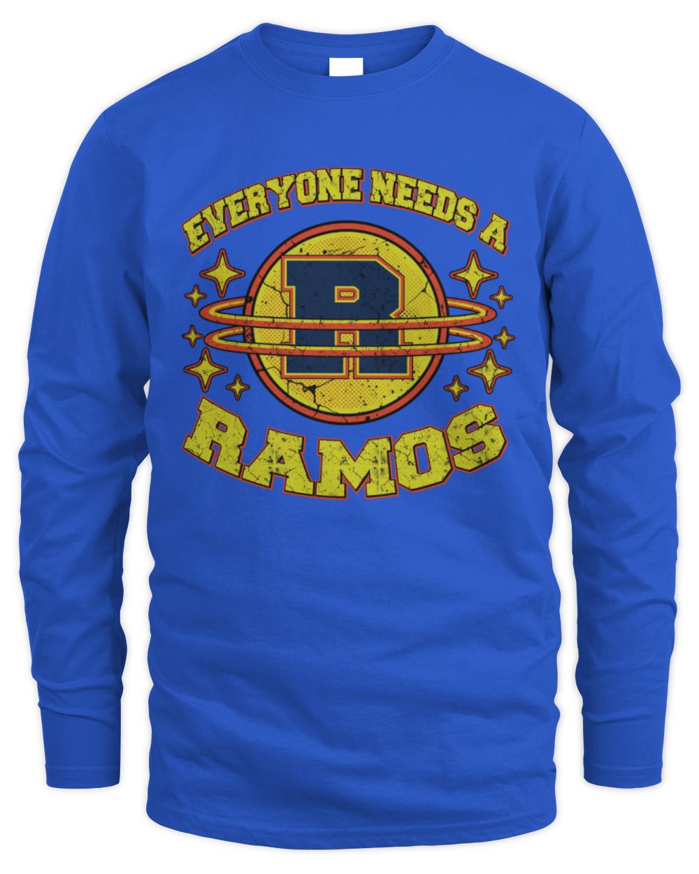 Everyone Needs a Your Name Shirt RAMOS M1-76 / Men's Long Sleeved T-Shirt / royal