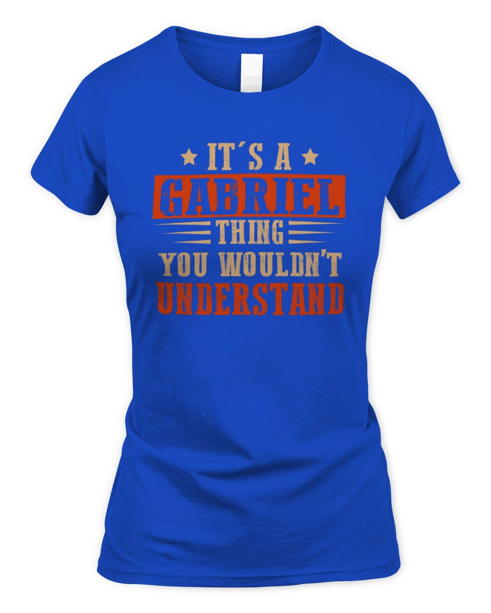 It's a Name Thing Personalized Funny Shirt GABRIEL M1-51 / Women's Standard T-Shirt / royal