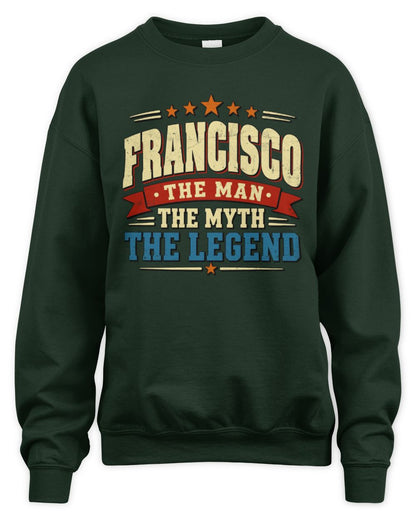 The Man The Myth The Legend Ribbon Vintage T-Shirt FRANCISCO M1-56 / Unisex Sweatshirt / forest green