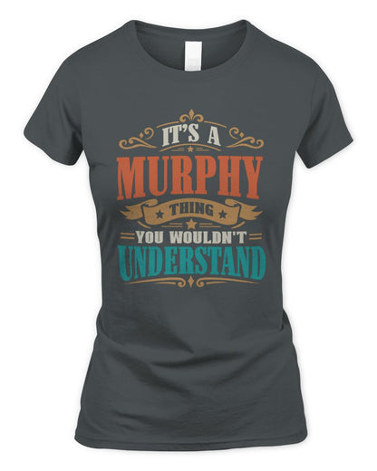 It’s a Name Thing Personalized Retro T-Shirt MURPHY M1-47 / Women's Standard T-Shirt / charcoal