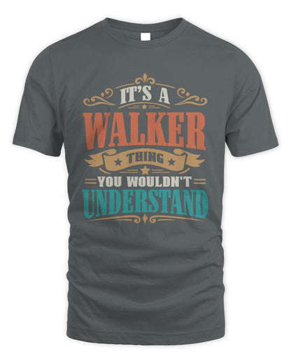 It’s a Name Thing Personalized Retro T-Shirt WALKER M1-47 / Unisex Standard T-Shirt / charcoal