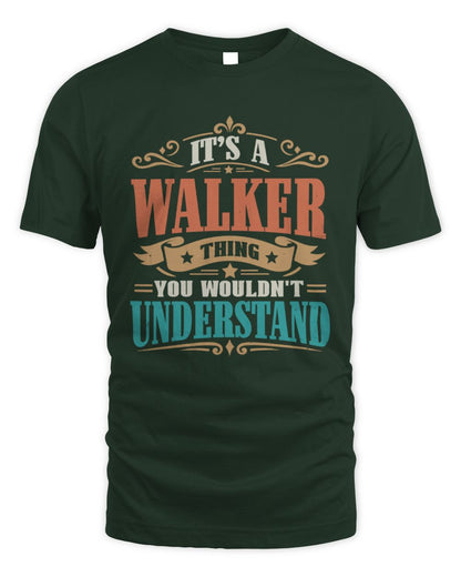 It’s a Name Thing Personalized Retro T-Shirt WALKER M1-47 / Unisex Standard T-Shirt / forest green