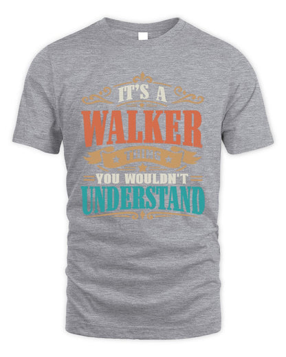 It’s a Name Thing Personalized Retro T-Shirt WALKER M1-47 / Unisex Standard T-Shirt / sport grey