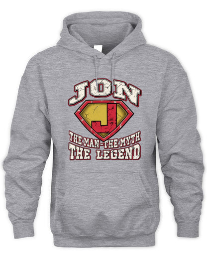 The Man The Myth The Legend Superman Graphic T-Shirt JON M1-74 / Unisex Hoodie / sport grey