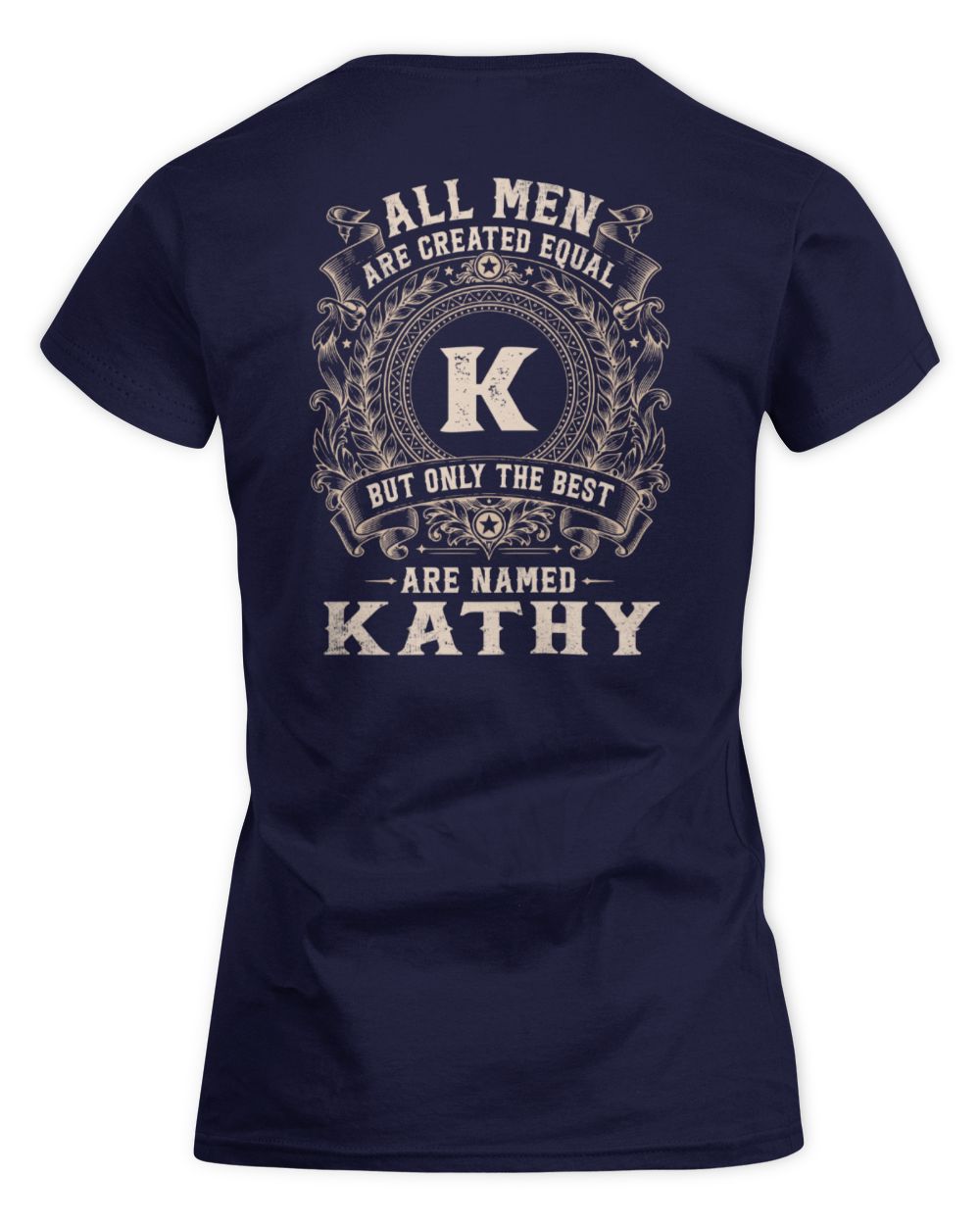 All Men Are Created Equal Cool Logo Shirt KATHY M1-60 / Women's Standard T-Shirt / navy