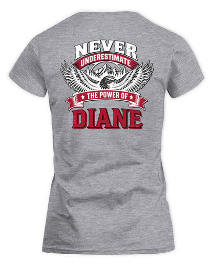 Never Underestimate Your Name Eagle Mountain Shirt DIANE M1-61 / Women's Standard T-Shirt / sport grey