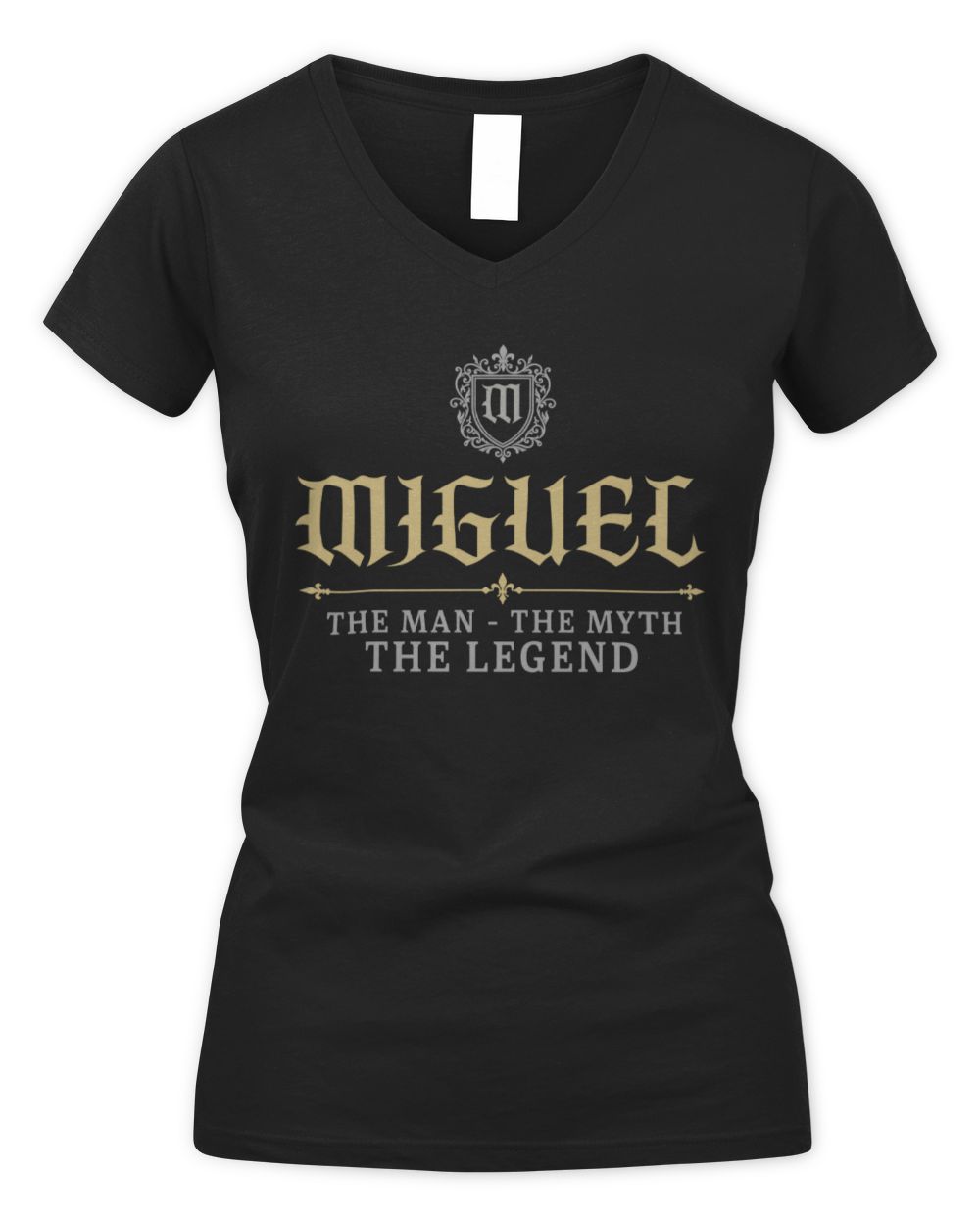 The Man The Myth The Legend Western Shirt MIGUEL M1-78 / Women's V-Neck T-Shirt / black