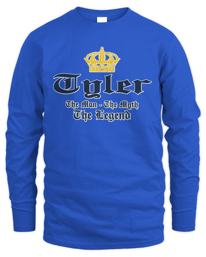 The Man The Myth The Legend Corona Beer T-Shirt TYLER M1-S83 / Men's Long Sleeved T-Shirt / royal