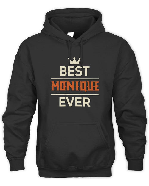 Best Your Name With Crown Shirt MONIQUE M1-59 / Unisex Hoodie / black