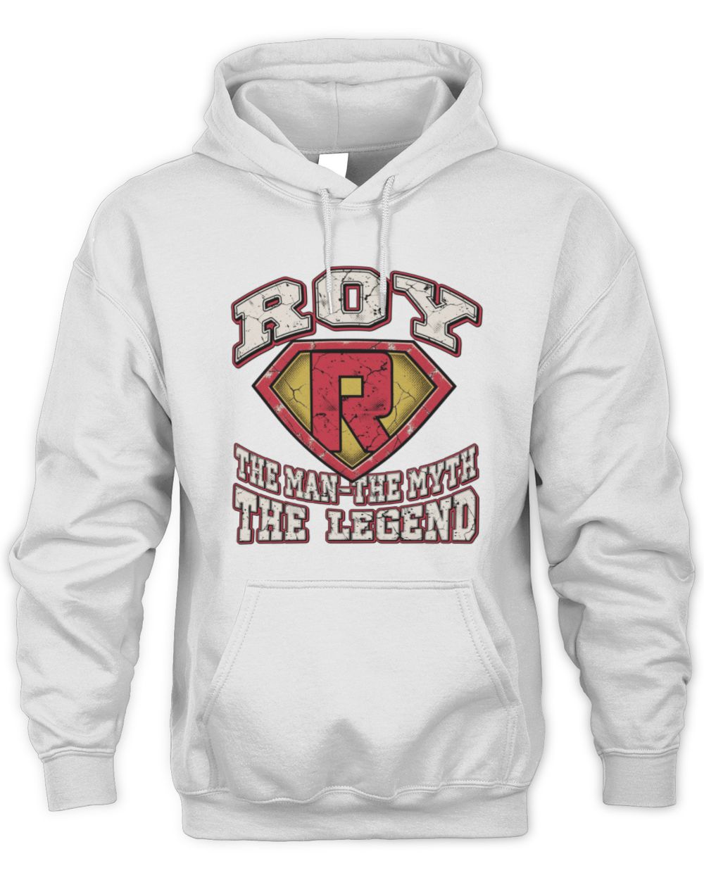 The Man The Myth The Legend Superman Graphic T-Shirt ROY M1-74 / Unisex Hoodie / white