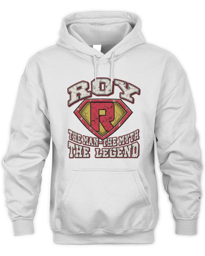 The Man The Myth The Legend Superman Graphic T-Shirt ROY M1-74 / Unisex Hoodie / white