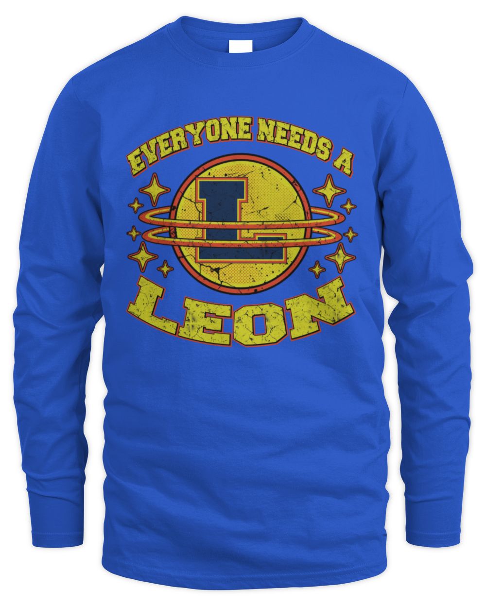 Everyone Needs a Your Name Shirt LEON M1-76 / Men's Long Sleeved T-Shirt / royal
