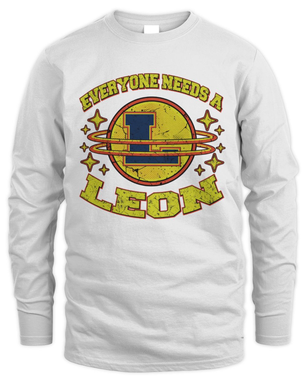 Everyone Needs a Your Name Shirt LEON M1-76 / Men's Long Sleeved T-Shirt / white