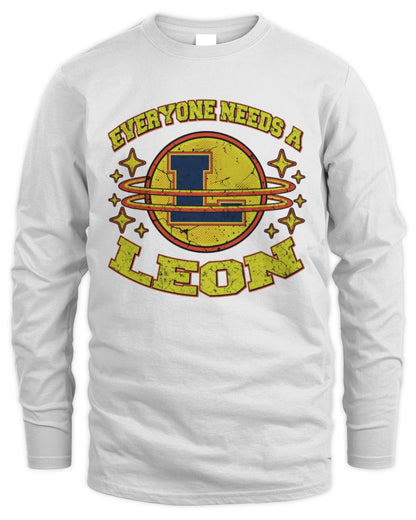 Everyone Needs a Your Name Shirt LEON M1-76 / Men's Long Sleeved T-Shirt / white