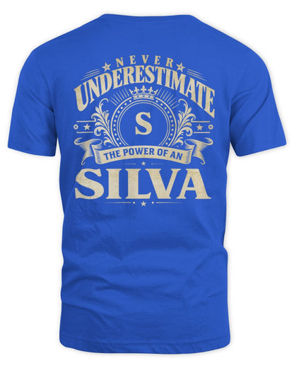Never Underestimate Your Name Luxury Logo Shirt SILVA M1-63 / Unisex Standard T-Shirt / royal