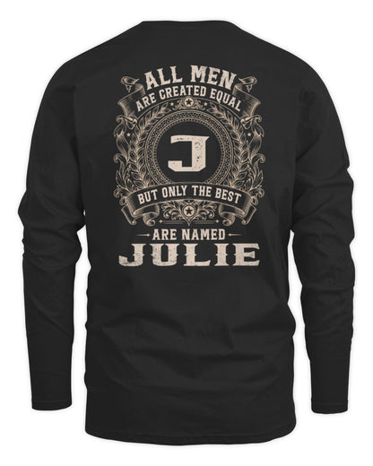 All Men Are Created Equal Cool Logo Shirt JULIE M1-60 / Men's Long Sleeved T-Shirt / black