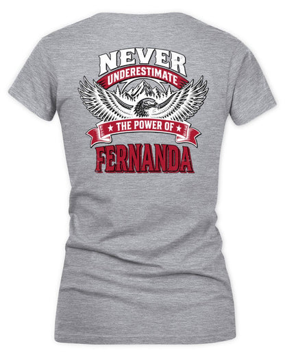 Never Underestimate Your Name Eagle Mountain Shirt FERNANDA M1-61 / Women's V-Neck T-Shirt / sport grey