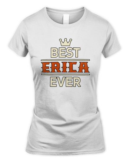 Best Your Name With Crown Shirt ERICA M1-59 / Women's Standard T-Shirt / white