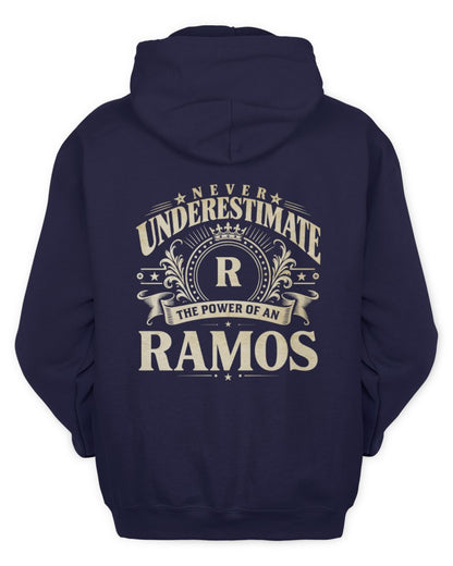 Never Underestimate Your Name Luxury Logo Shirt RAMOS M1-63 / Unisex Hoodie / navy