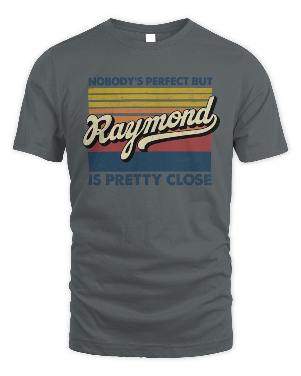 Nobody's Perfect But Your Name Is Pretty Close Retro Shirt RAYMOND M1-65 / Unisex Standard T-Shirt / charcoal