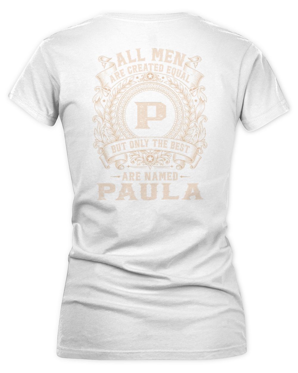 All Men Are Created Equal Cool Logo Shirt PAULA M1-60 / Women's V-Neck T-Shirt / white