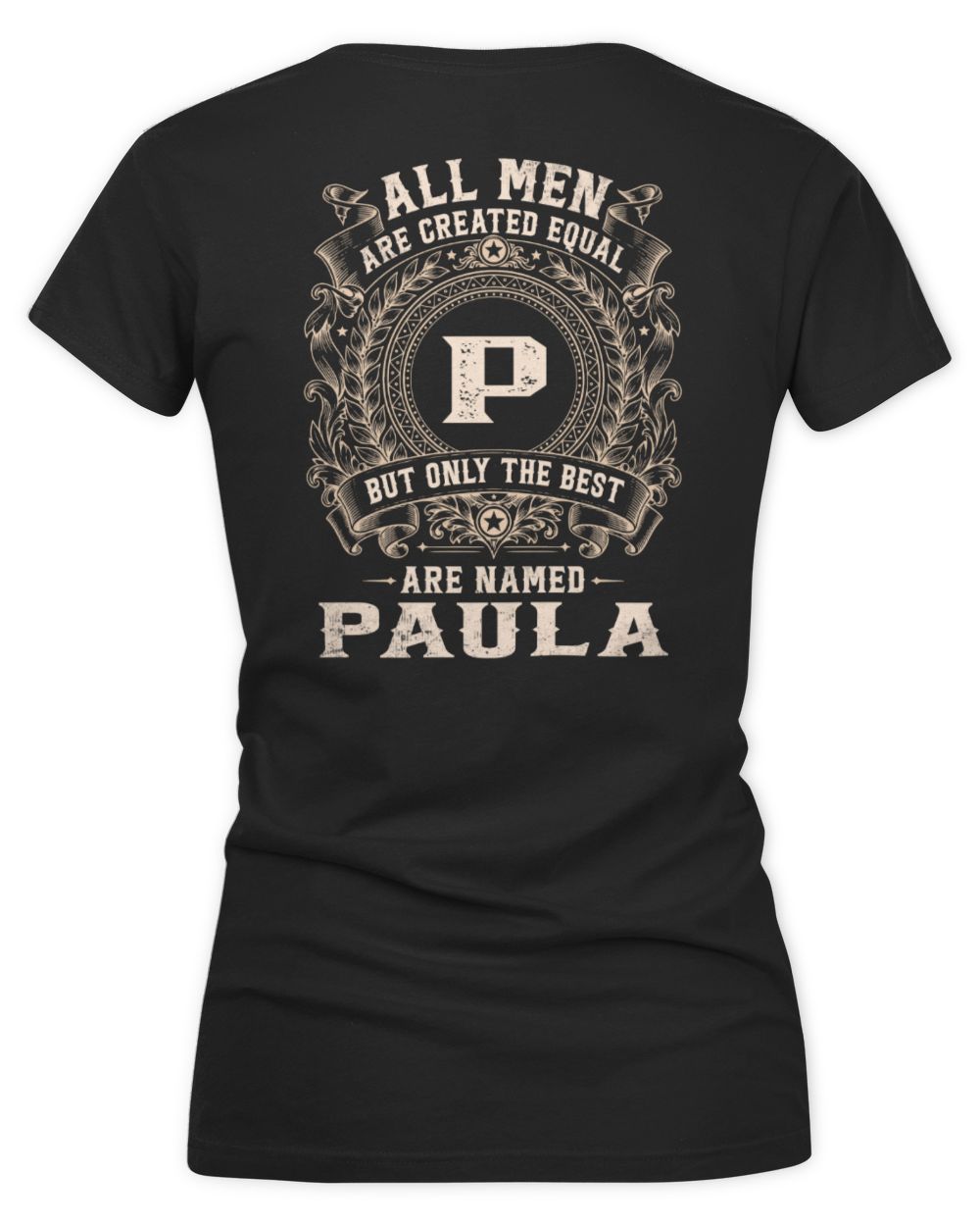 All Men Are Created Equal Cool Logo Shirt PAULA M1-60 / Women's V-Neck T-Shirt / black