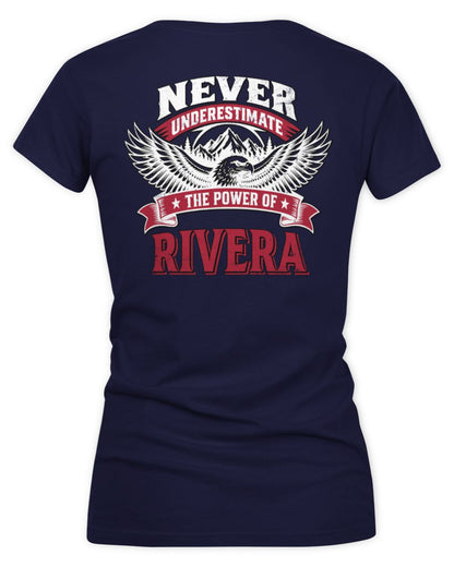 Never Underestimate Your Name Eagle Mountain Shirt RIVERA M1-61 / Women's V-Neck T-Shirt / navy