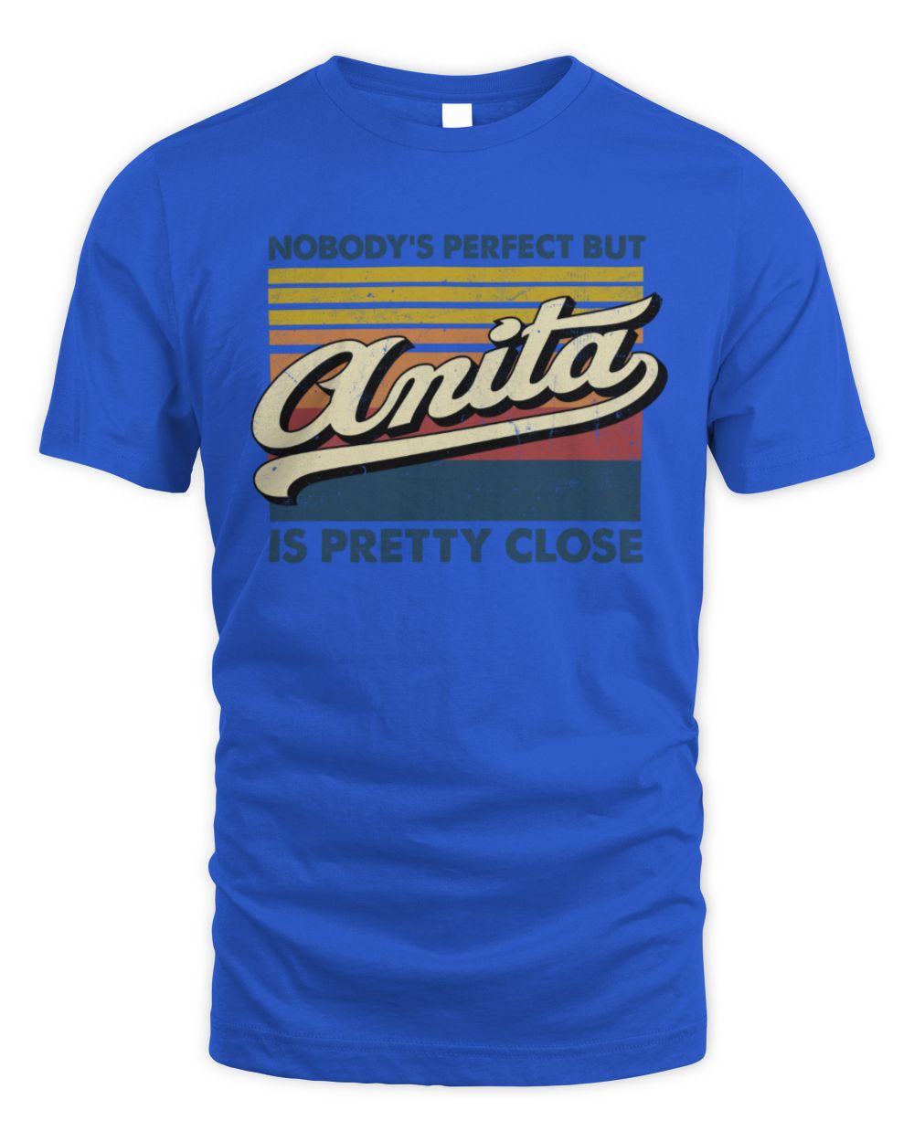 Nobody's Perfect But Your Name Is Pretty Close Retro Shirt ANITA M1-65 / Unisex Standard T-Shirt / royal