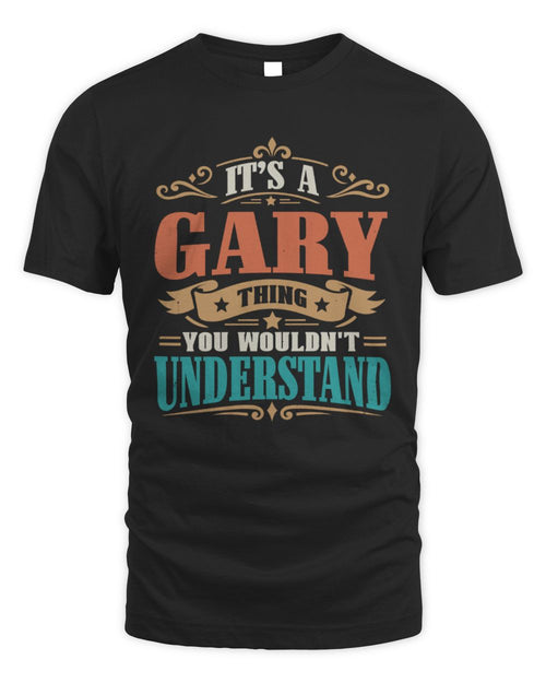 It’s a Name Thing Personalized Retro T-Shirt GARY M1-47 / Unisex Standard T-Shirt / black