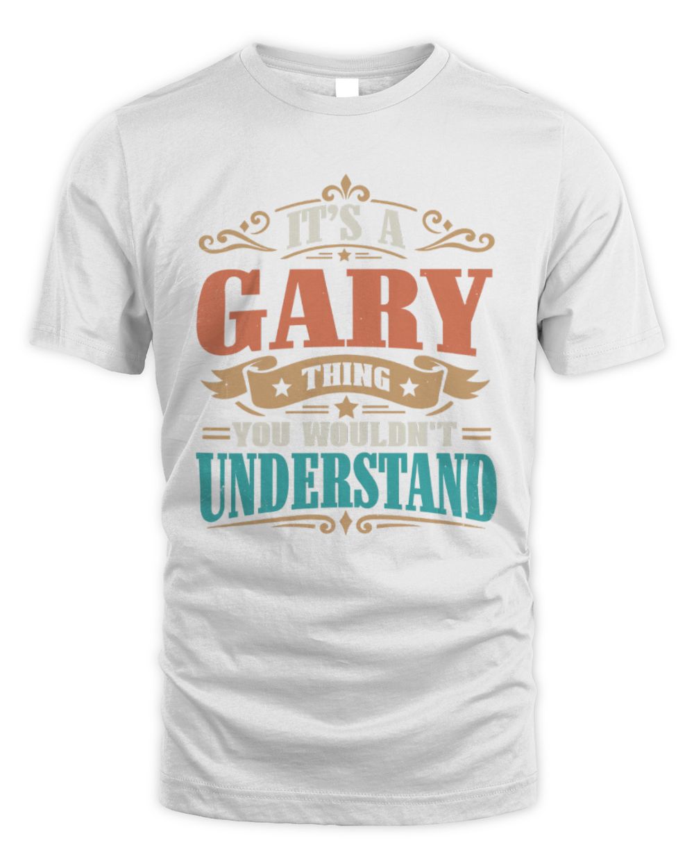 It’s a Name Thing Personalized Retro T-Shirt GARY M1-47 / Unisex Standard T-Shirt / white