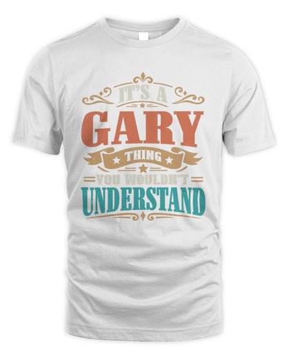 It’s a Name Thing Personalized Retro T-Shirt GARY M1-47 / Unisex Standard T-Shirt / white