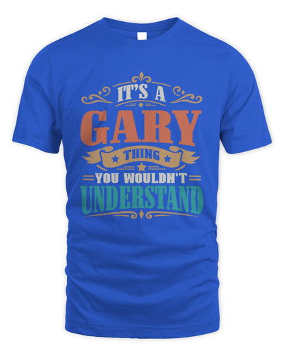 It’s a Name Thing Personalized Retro T-Shirt GARY M1-47 / Unisex Standard T-Shirt / royal