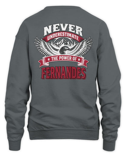 Never Underestimate Your Name Eagle Mountain Shirt FERNANDES M1-61 / Unisex Sweatshirt / charcoal