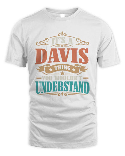 It’s a Name Thing Personalized Retro T-Shirt DAVIS M1-47 / Unisex Standard T-Shirt / white
