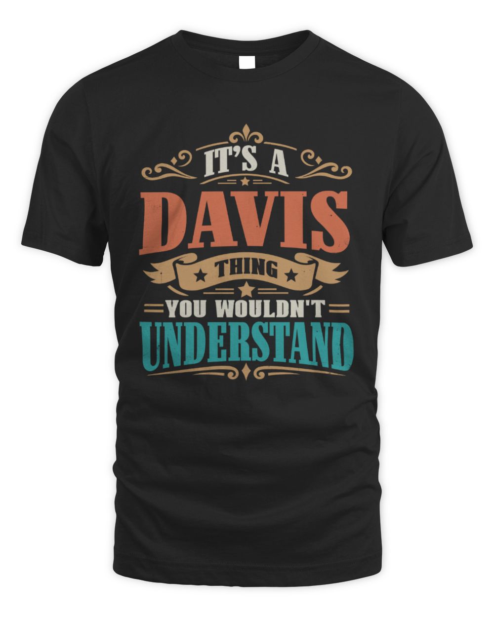 It’s a Name Thing Personalized Retro T-Shirt DAVIS M1-47 / Unisex Standard T-Shirt / black