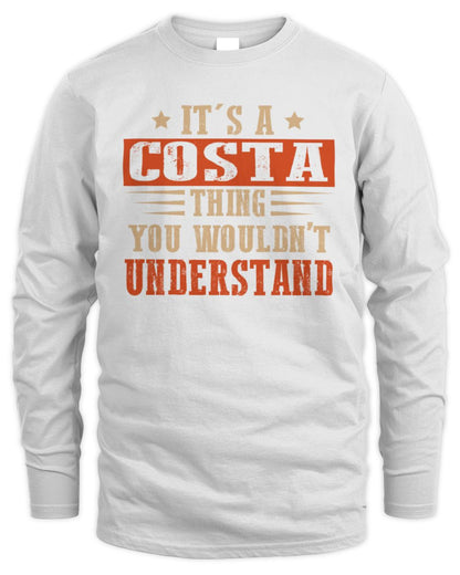 It's a Name Thing Personalized Funny Shirt COSTA M1-51 / Men's Long Sleeved T-Shirt / white