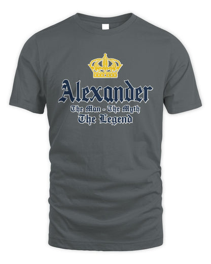 The Man The Myth The Legend Corona Beer T-Shirt ALEXANDER M1-S83 / Unisex Standard T-Shirt / charcoal
