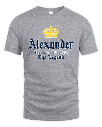 The Man The Myth The Legend Corona Beer T-Shirt ALEXANDER M1-S83 / Unisex Standard T-Shirt / sport grey