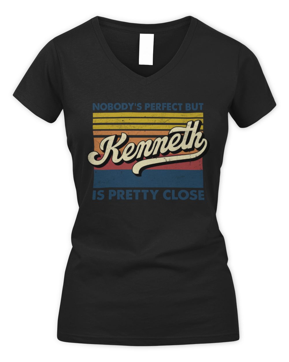 Nobody's Perfect But Your Name Is Pretty Close Retro Shirt KENNETH M1-65 / Women's V-Neck T-Shirt / black