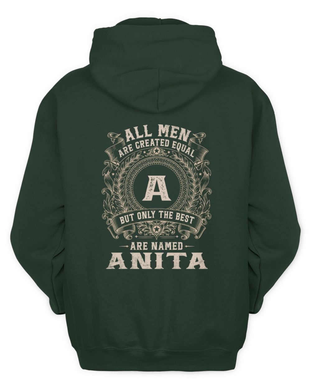 All Men Are Created Equal Cool Logo Shirt ANITA M1-60 / Unisex Hoodie / forest green