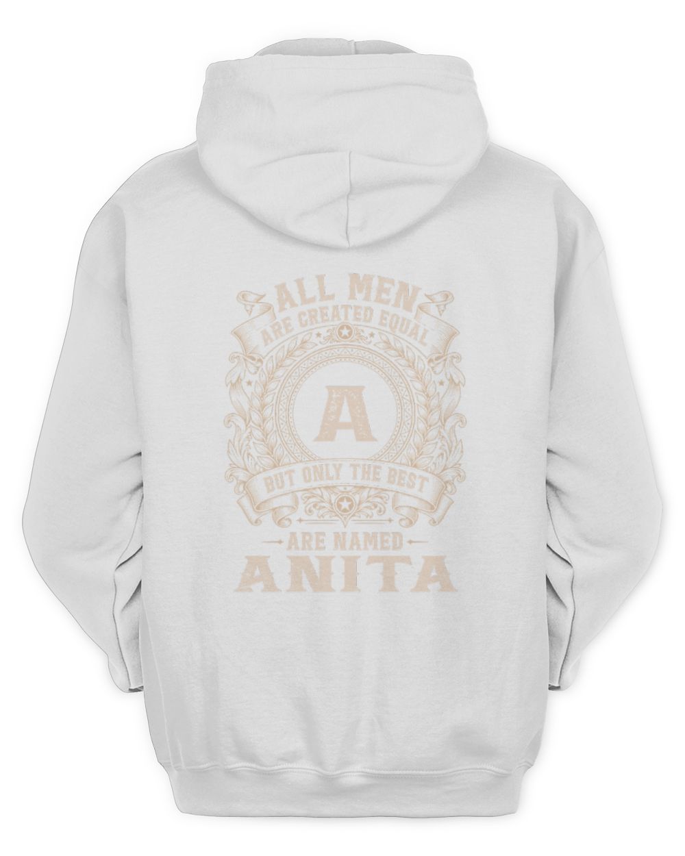 All Men Are Created Equal Cool Logo Shirt ANITA M1-60 / Unisex Hoodie / white